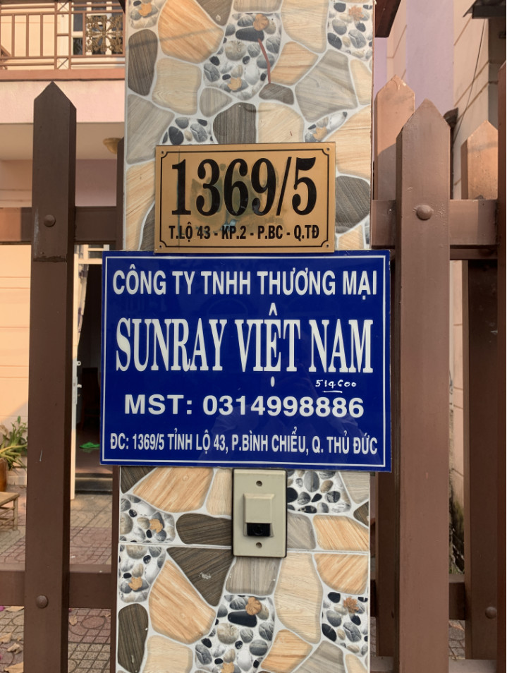 CÔNG TY TNHH THƯƠNG MẠI SUNRAY VIỆT NAM