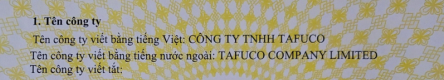 CÔNG TY TNHH TAFUCO