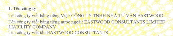 CÔNG TY TNHH NHÀ TƯ VẤN EASTWOOD